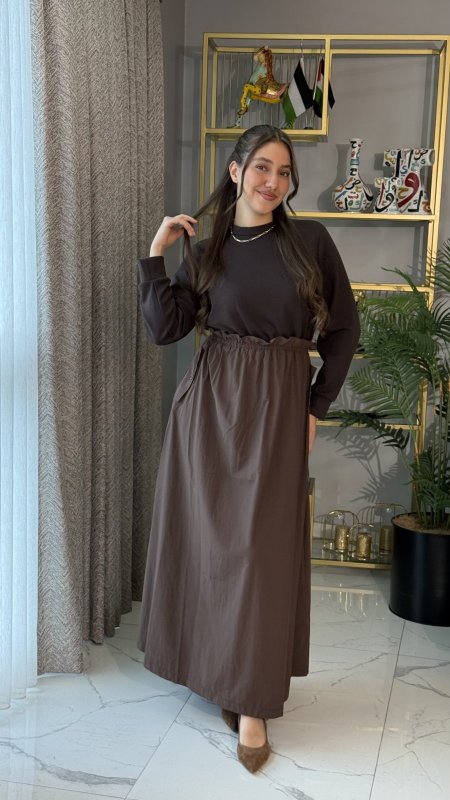 فستان الخصر المطاطي 🤎